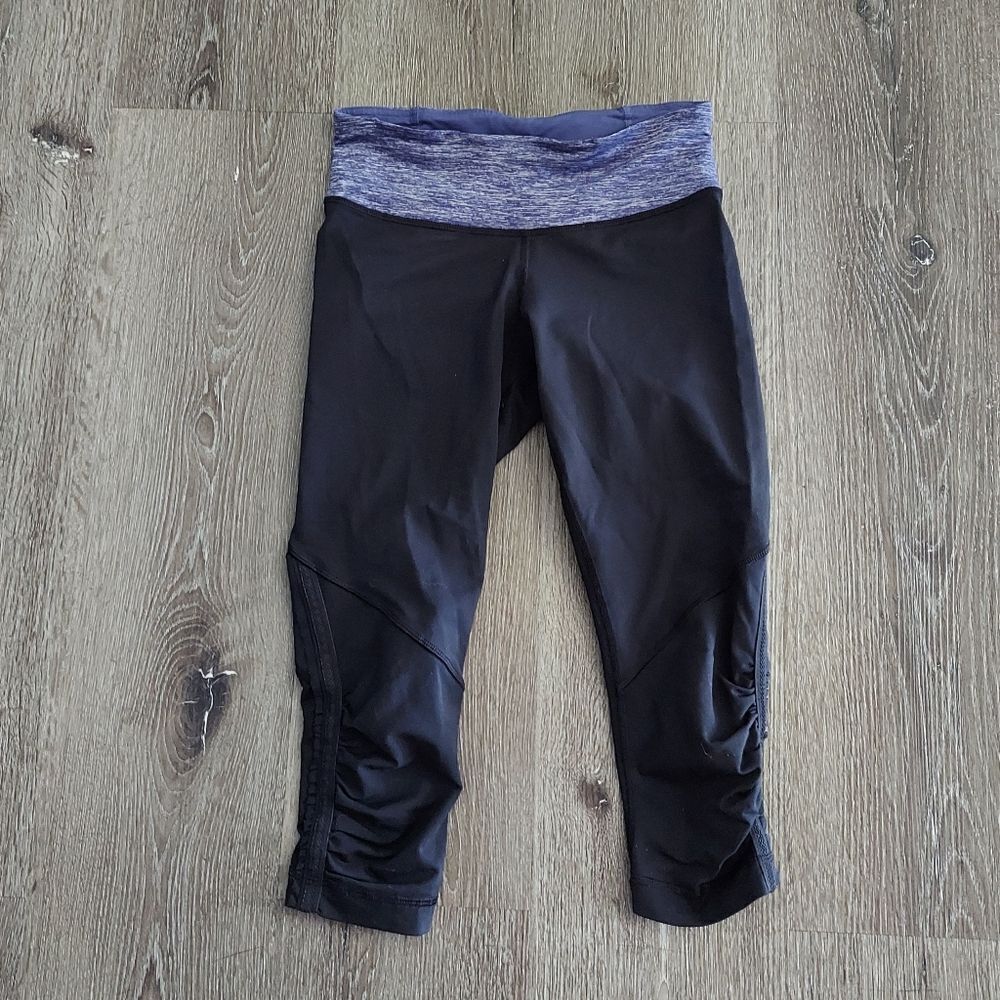 Lululemon Run For Your Life Ruched Calf Crop Leggings sz 4